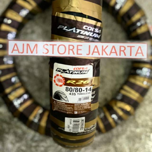 Corsa Platinum R26 80/80-14 Tubeless...
