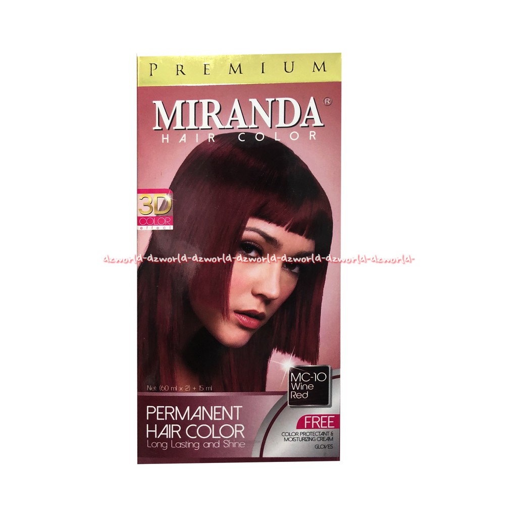 Premium Miranda MC 10 Wine Red Permanent Cat Pewarna mengandung kondisioner