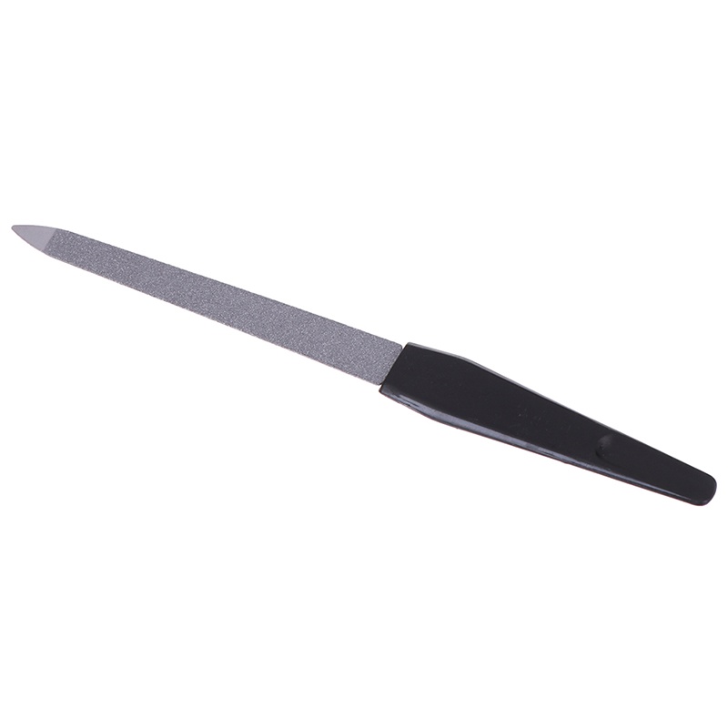 1pc Kikir Kuku Dua Sisi Bahan Stainless Steel Untuk Manicure / Pedicure