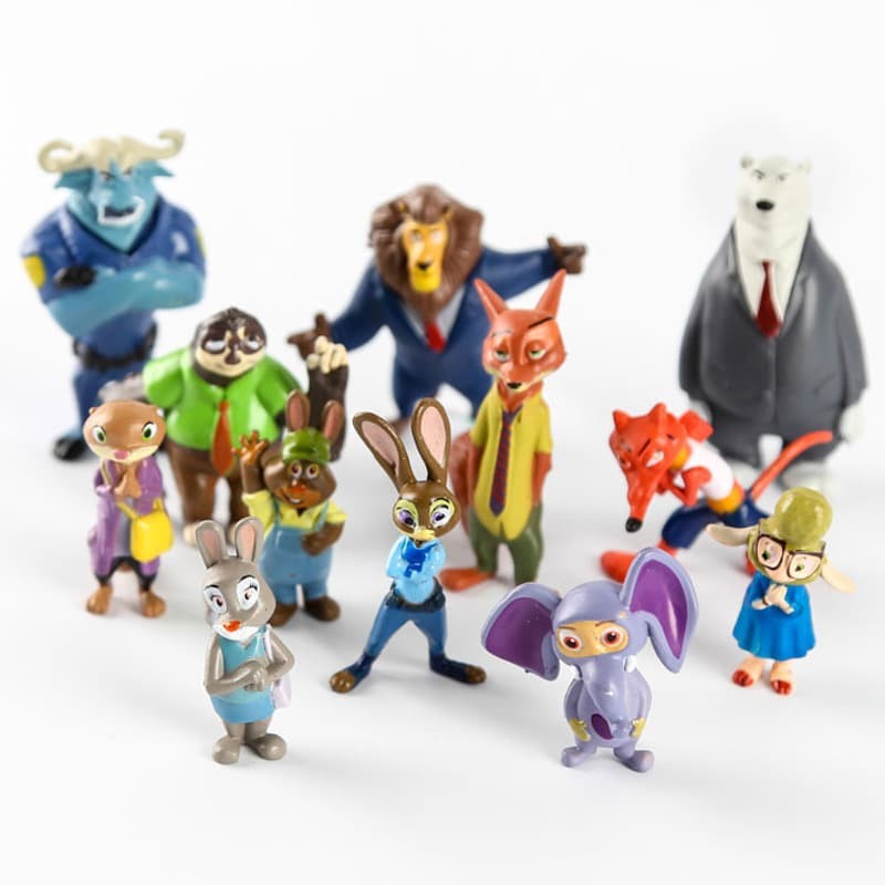 Mainan Zootopia Figure Set Karakter Zootopia isi 11 karakter