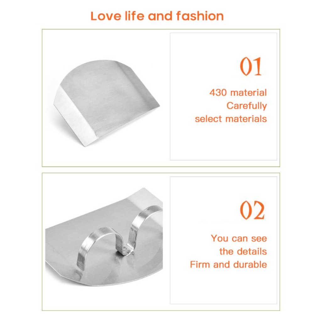 Pelindung Jari Bahan Stainless Steel 304 Serbaguna Anti Potong Untuk Dapur