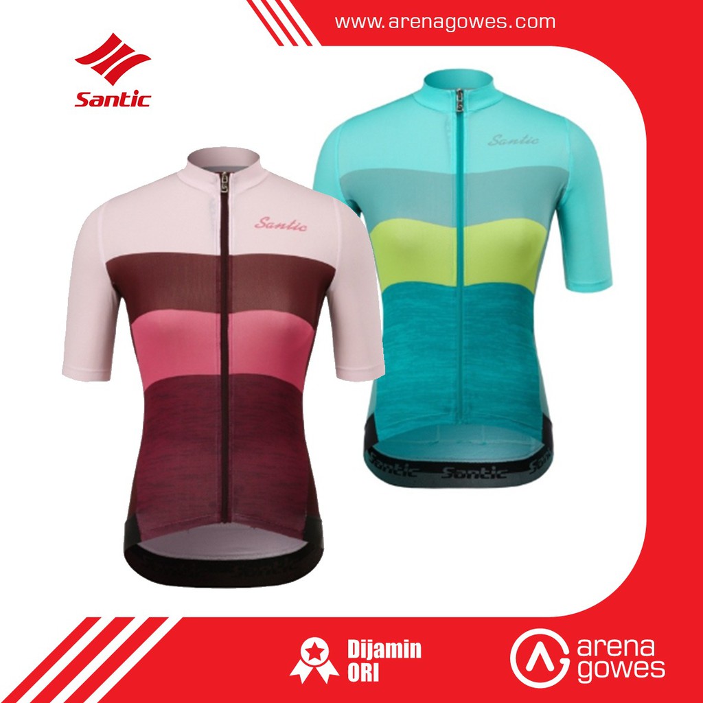 Jersey Sepeda Wanita Lengan Pendek Santic Jersey Sepeda premium jersey road bike wanita santic