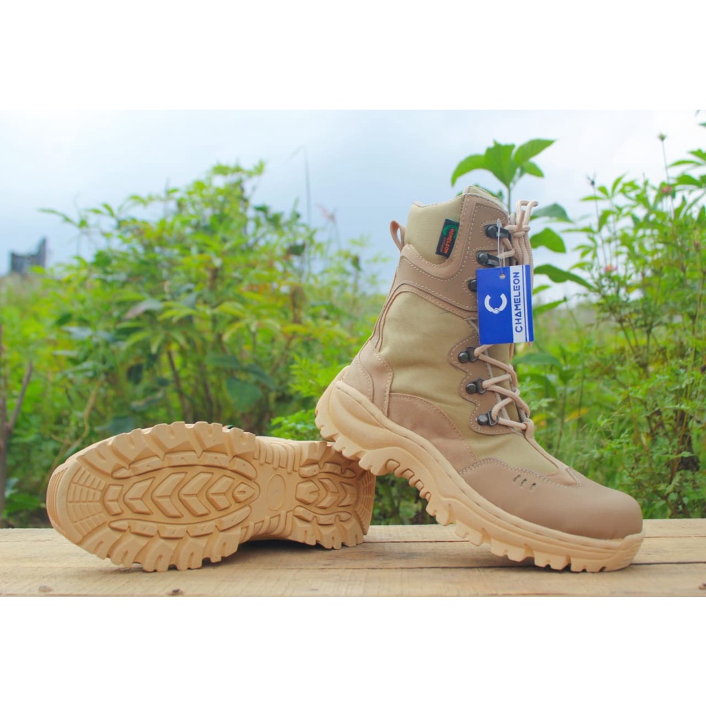 sepatu safety boots pdl chamelon kerja lapngan 9inc