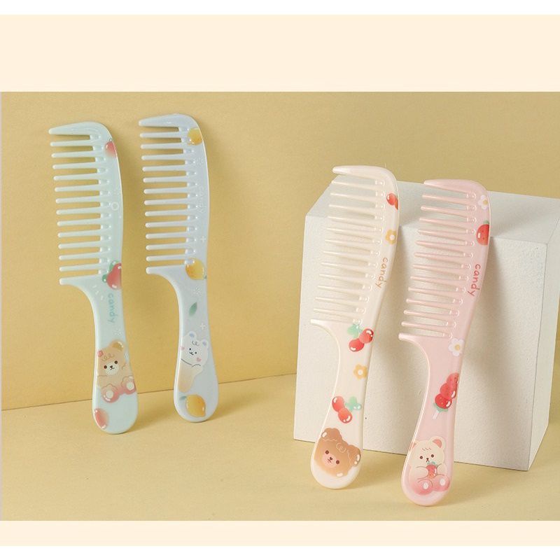 Sisir Jerang Anti Kusut / Sisir Gigi Renggang Korea / Sisir Gajah Motif karakter