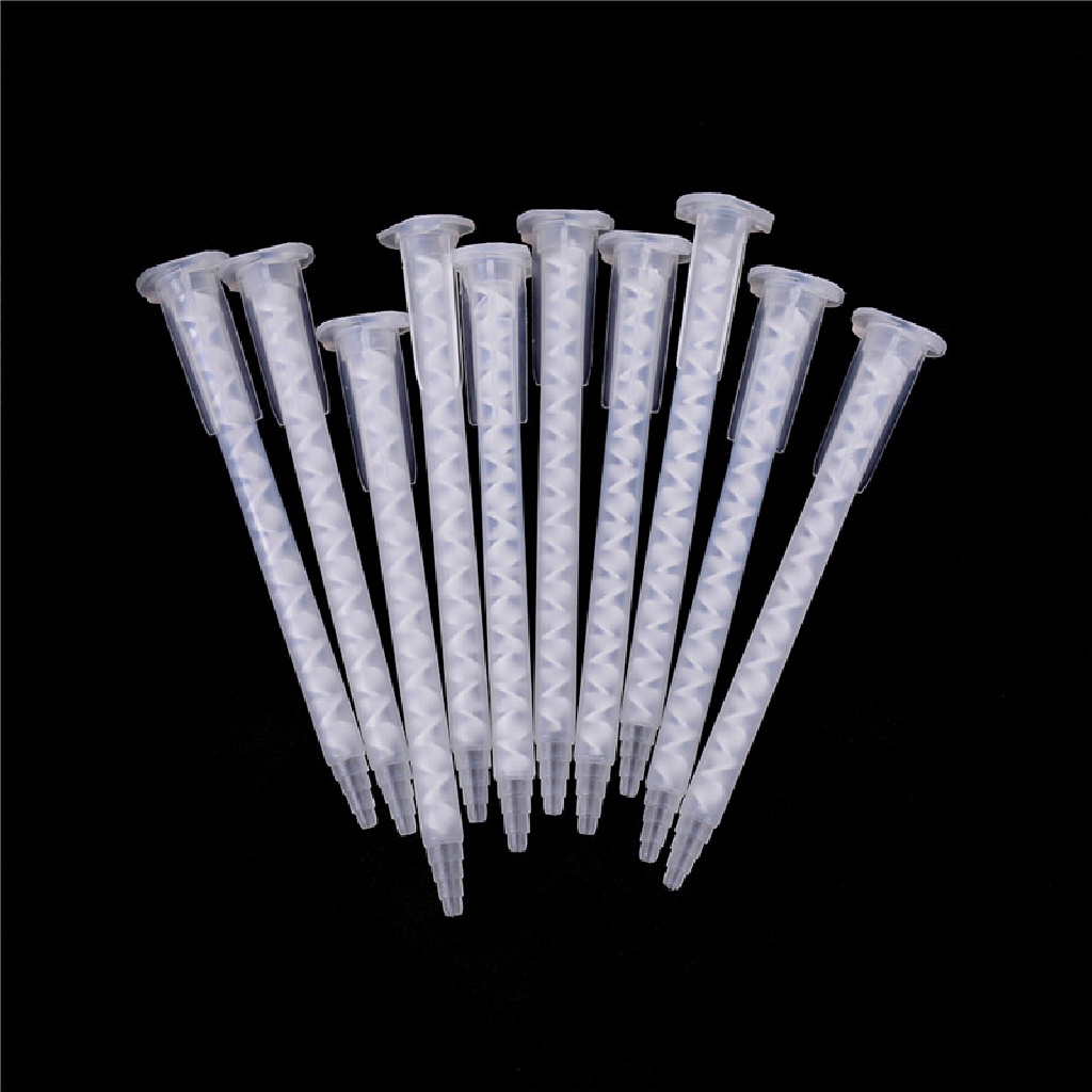 (lsingers1) 10pcs / Set Nozzle Aplikator Epoxy Dual Cartridge 50ML Untuk Mixer