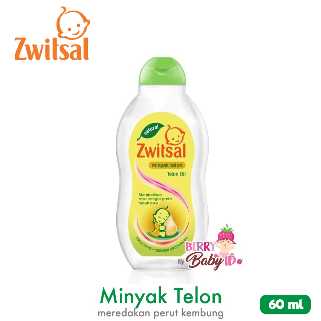 Zwitsal Baby Minyak Telon Bayi Anak Pereda Perut Kembung 60 ml Berry Mart