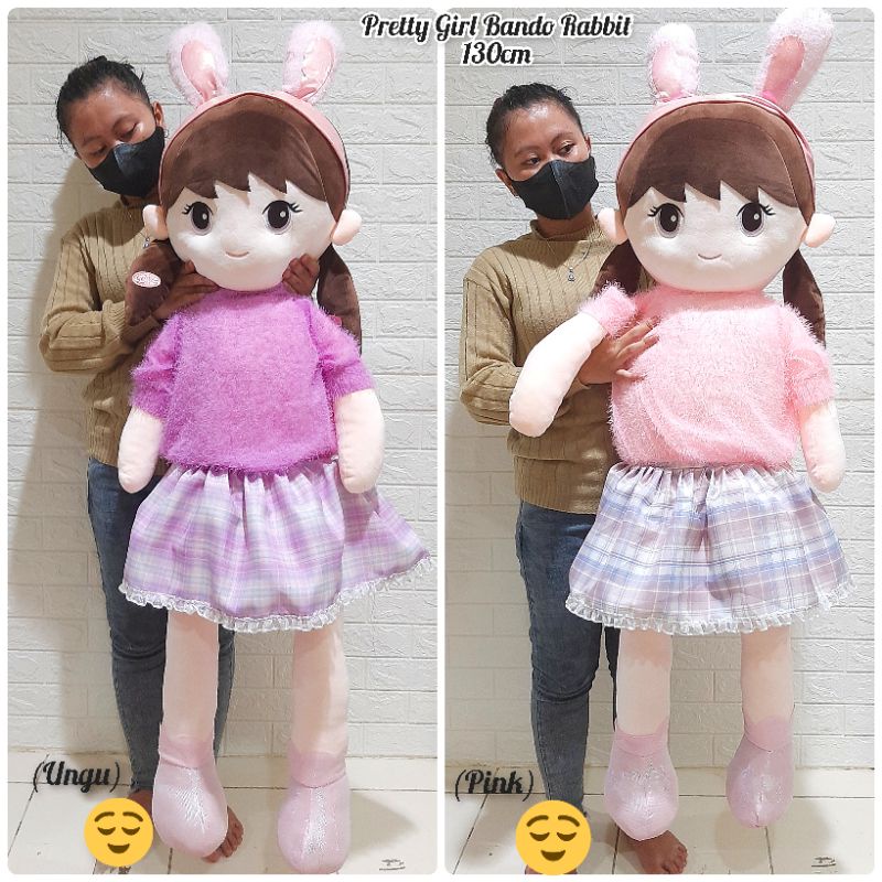 Boneka Doll Pretty Girl Bando Rabbit 100cm 130cm