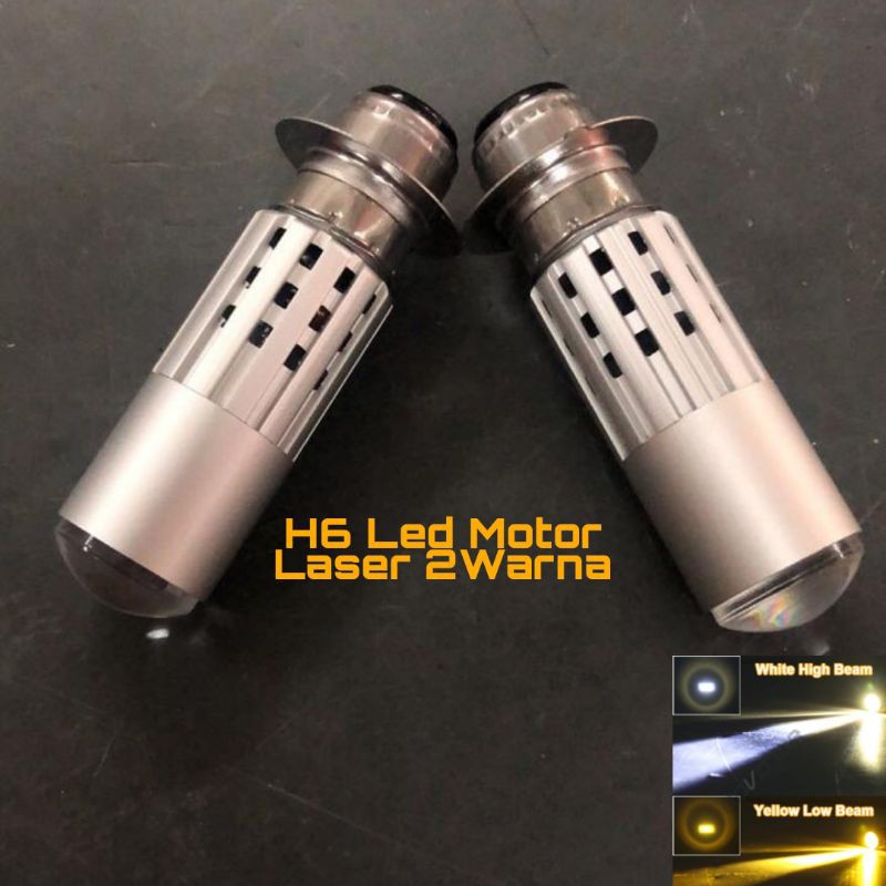 Lampu Motor Led H6 Laser 2Warna Hi Low PNP | Shopee Indonesia