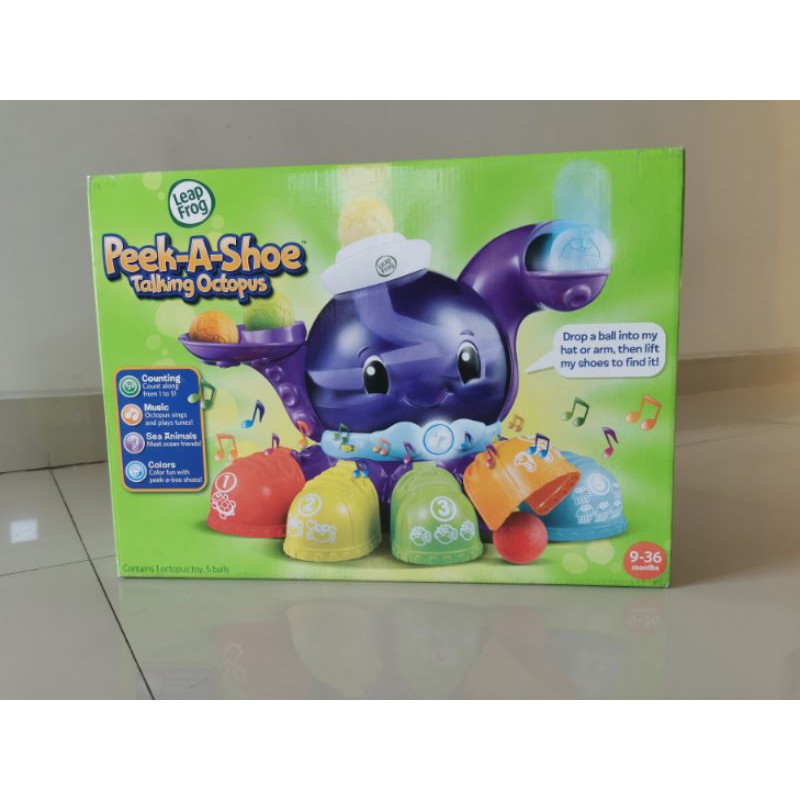 Peek A Shoe Talking Octopus Leap Frog (preloved)
