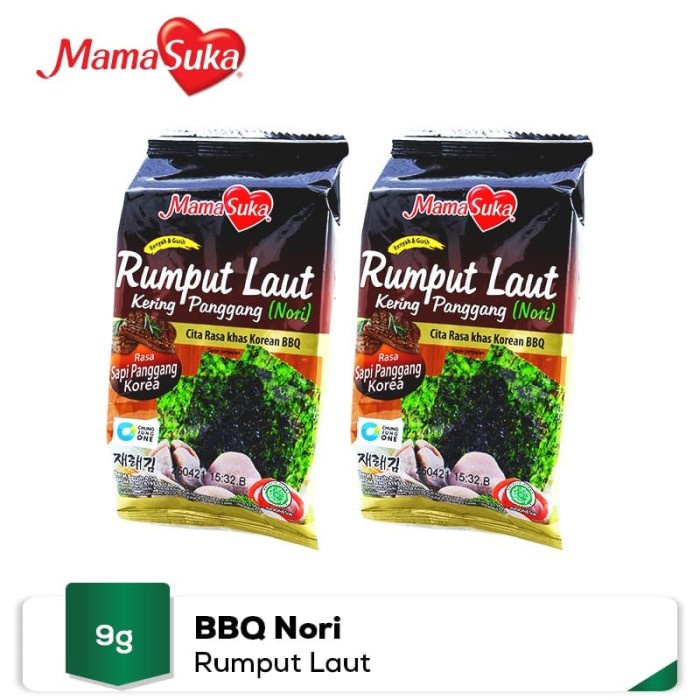 

54eh Mamasuka - Rumput Laut Panggang - Barbeque Isi 2 60Jh