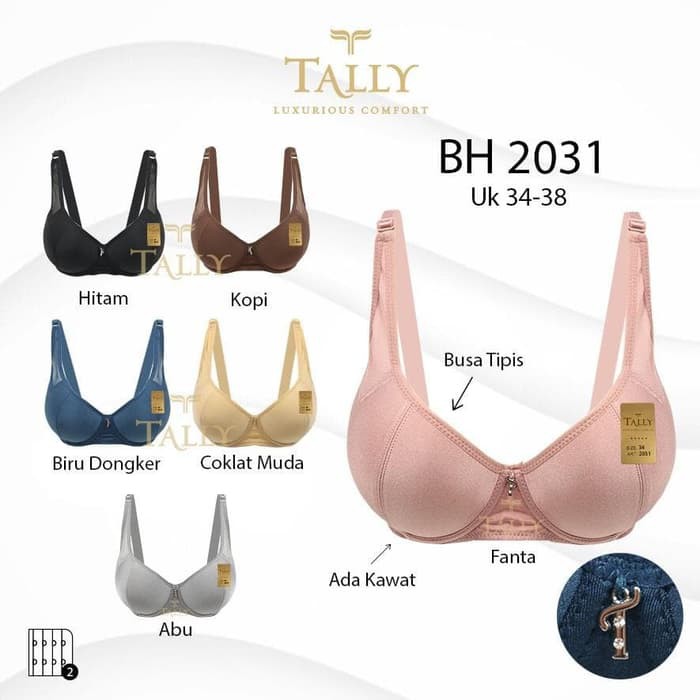 BH TALLY 2031 PUSH UP BRA BAHAN NYAMAN KAWAT BUSA TEBAL