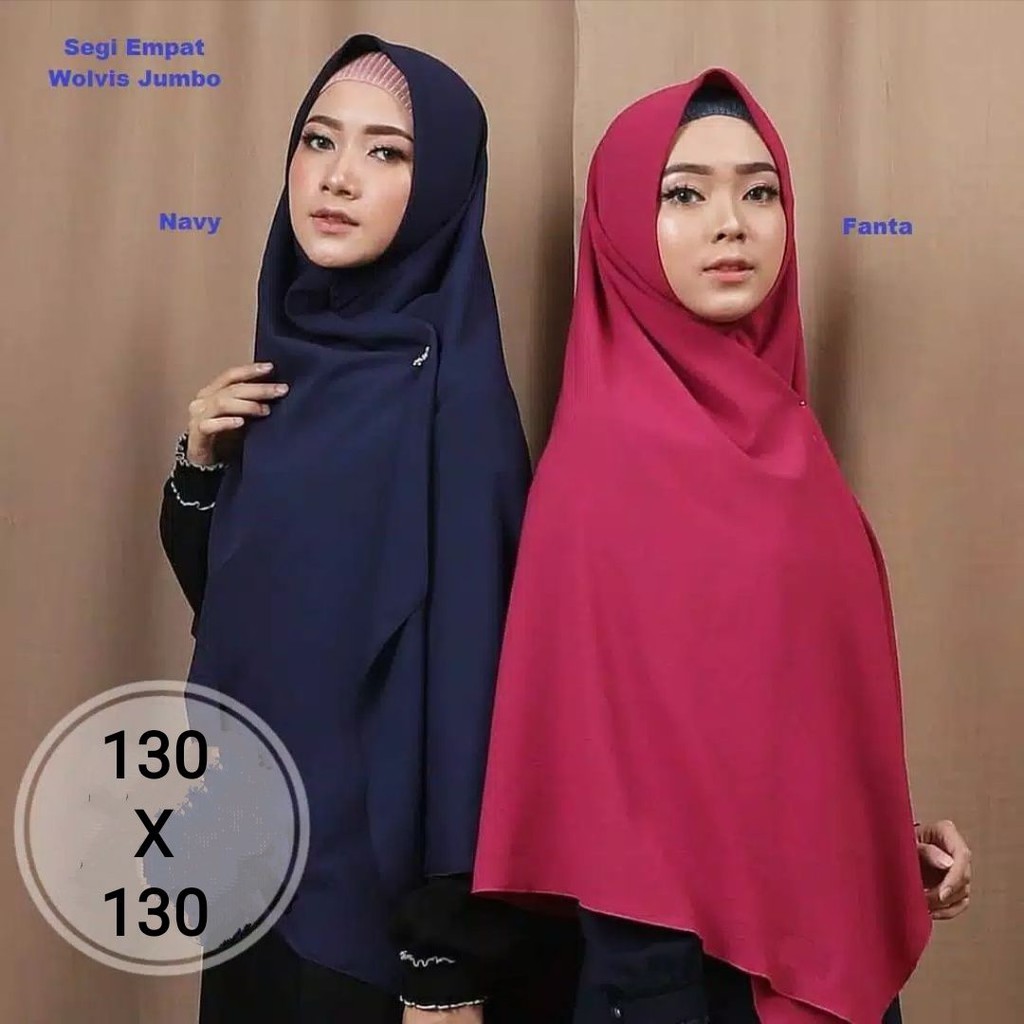 GROSIR MURAH Hijab khimar syari kerudung instan Raudah kancing 2 layer