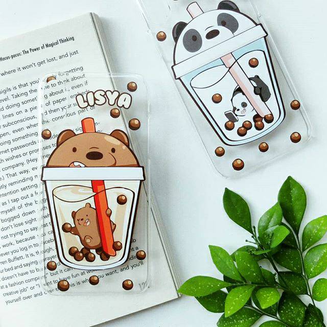 Casing We bare Bears Love Boba iphone Samsung Oppo Xiaomi Vivo Realme Softcase Premium Tebal