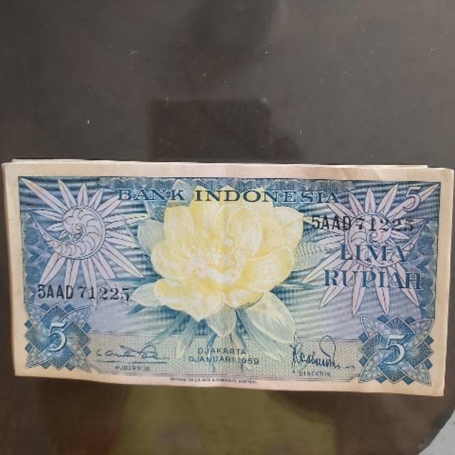 UANG KUNO RP 5,00 TAHUN 1959