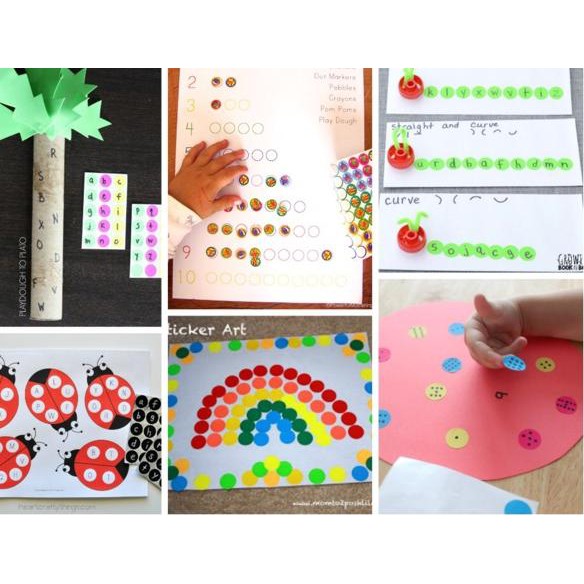 

Murah Meriah..!618KA Mainan Anak - DOT STICKER - Sticker Bulat/bulet - Dot sticker set isi 8 lembar