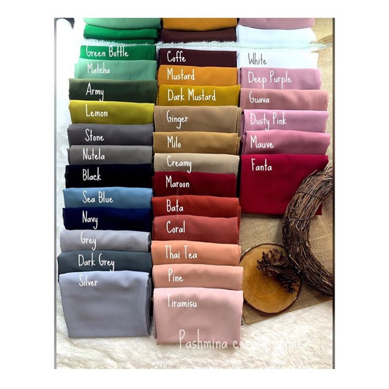 HFS | SALE WARNA RANDOM Pashmina ceruty premium azkia scarf