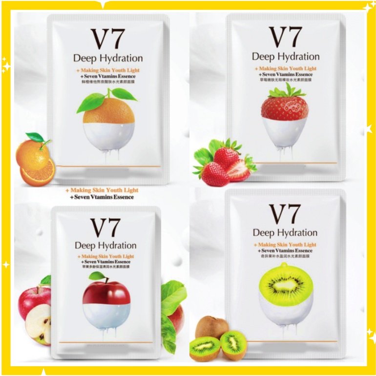 V7 Fruit Mask Masker Wajah Buah Youth Toning BQ002