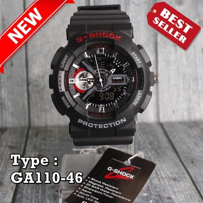 Ready 5 Pilhan SPECIAL EDITION G-Shock Casio GA110 Black Red Core