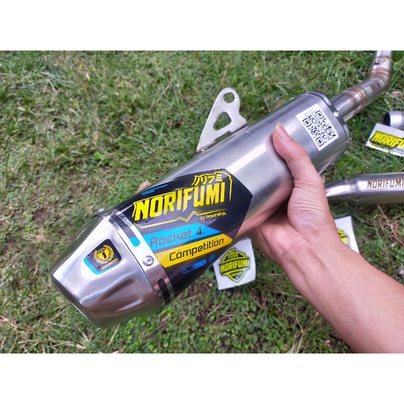 knalpot Norifumi Rocket 4 competition fullset PNP KLX-D tracker-BF-S-G/crf/wr155/custom Tiger,vixi,Fu,MP,Scorpio-4