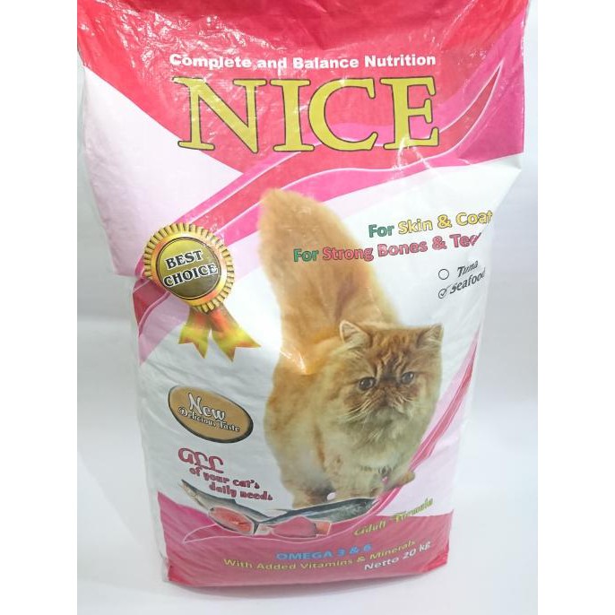 Nice Seafood Catfood Makanan Kucing Murah Rasa Seafood 20kg