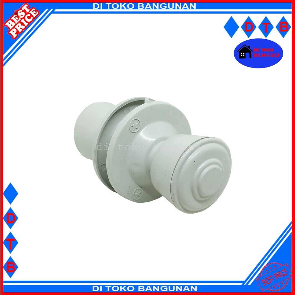 Tarikan Handle Pintu Kamar Mandi Bulat Pvc 1 Set Gagang pintu Bulet Plastik