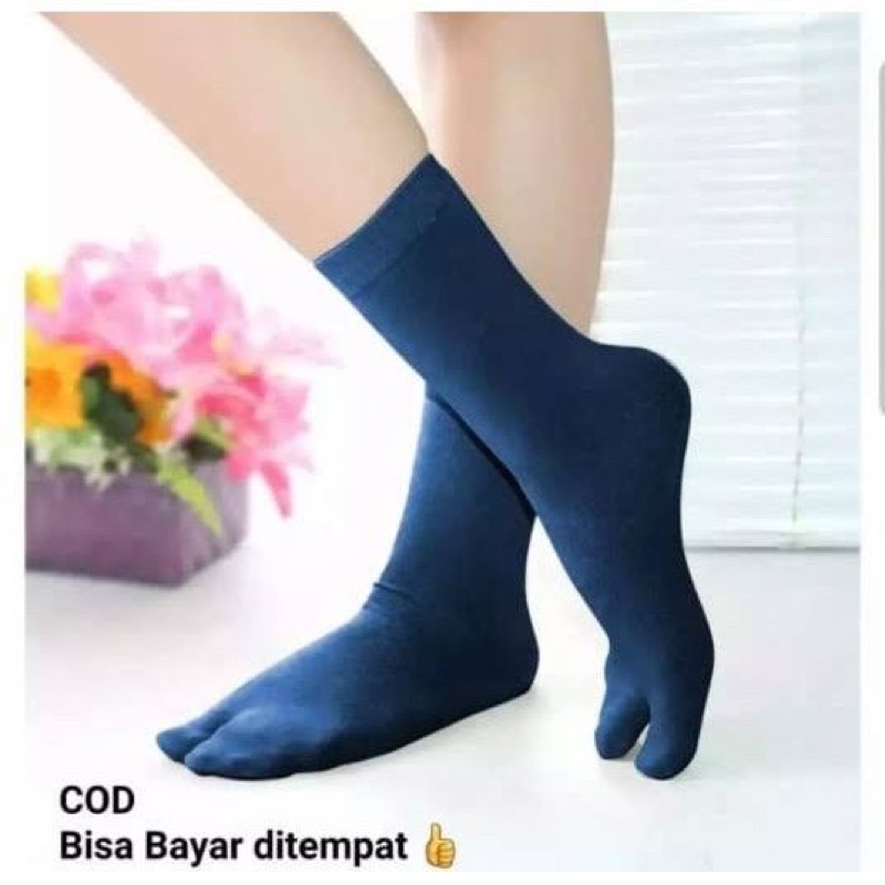 kaos kaki muslimah saffa navy kaos kaki jempol sedang mysha