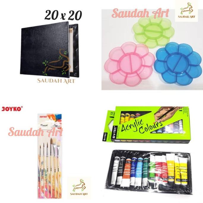 

Paket Kanvas Lukis Hitam 20x20 cm