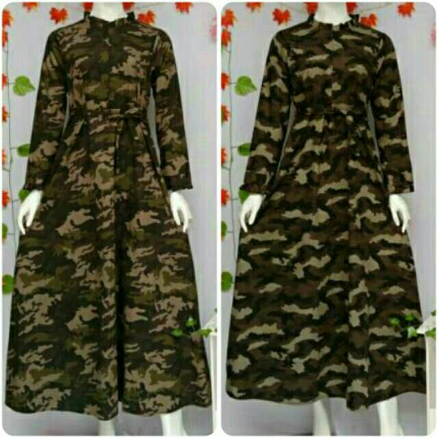 Gamis Army look. Kiky collection katun jepang