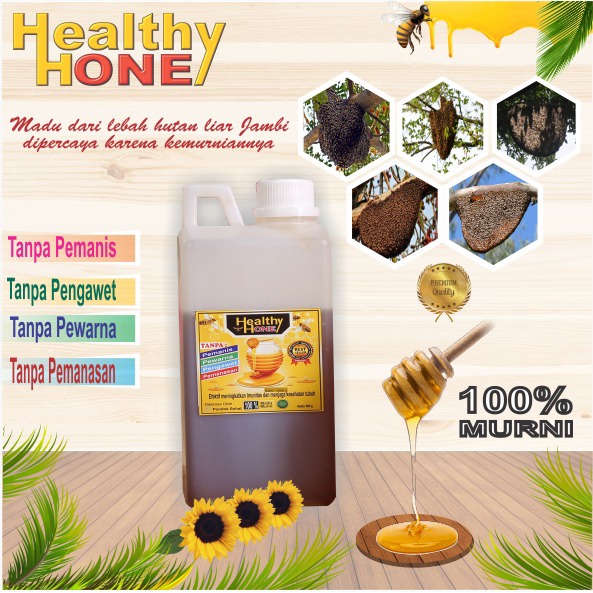 

Madu Asli Murni Hutan jambi Healthy Honey 1000gr