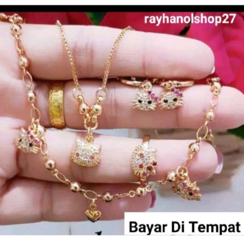 SET ANAK LAPIS EMAS 24 K GOLD RO-27 Motif pilihan model dan motif nya