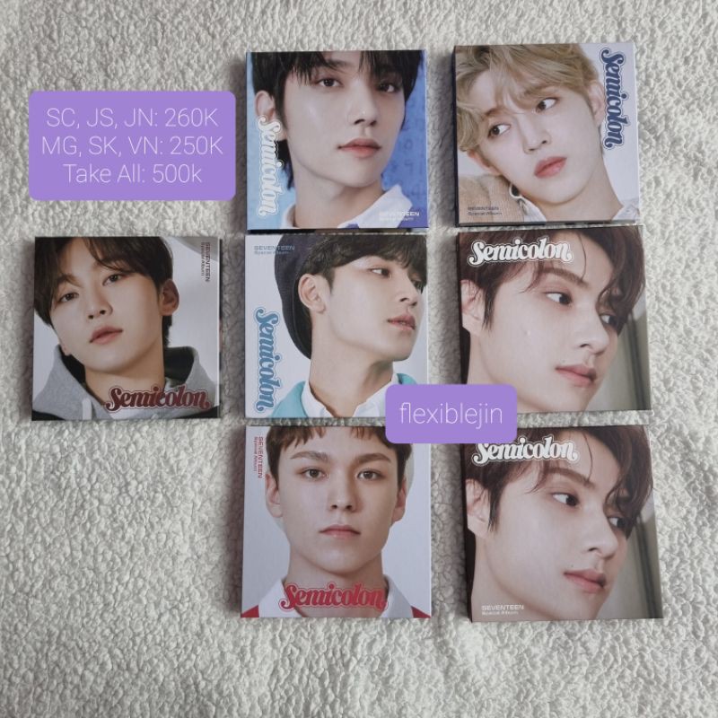 Seventeen Semicolon Album Cover Only Scoups, Joshua, Jun, Mingyu, Seungkwan, Vernon