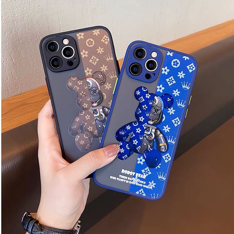 IPHONE Casing Ponsel Shockproof Kompatibel Untuk Iphone13 12 11 Pro Max X XS Max XR 6 6s 7 +8 Plus Casing Power Bear Cover Camera Protection