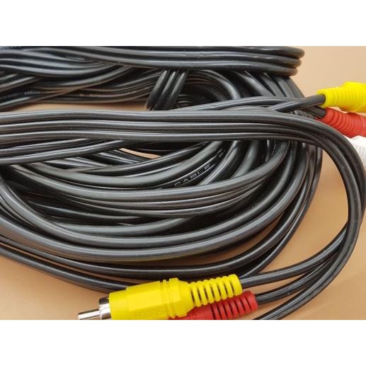 Kabel RCA 3 K 3 Male Panjang 10 meter Merk SUOER 3 jalur ( Cable RCA )