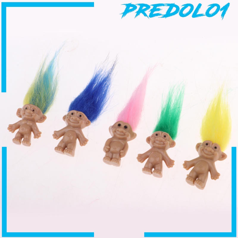 (Predolo1) 5pcs Boneka Troll Mini Gaya Vintage Untuk Dekorasi Kue