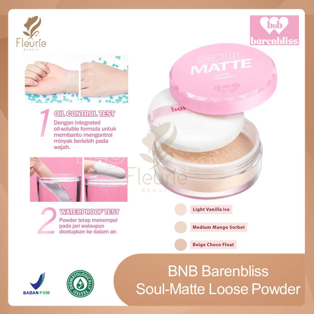 BNB Barenbliss Soul-Matte Loose Powder - Barenbliss Bedak Tabur Aroma Sakura Original BPOM