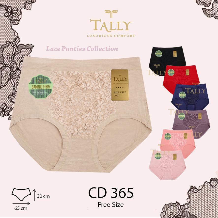 TALLY CD CELANA DALAM RENDA 365 I FREE SIZE I FIT XXL I BAHAN KATUN MIX LACE