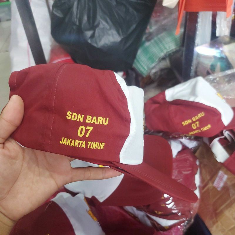 KONVEKSI JHONI TOPI DAN DASI SD SMP SMA [PKU]