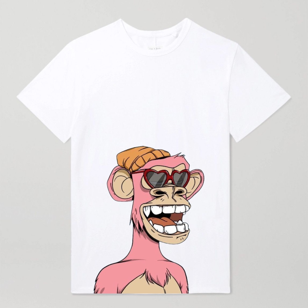 THREE MONKEYS T-shirt Monyet Kaos Bistro Pria Wanita