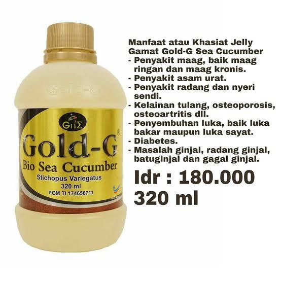 

Jelly Gamat Gold-G 320 ml obat herbal asam lambung maag