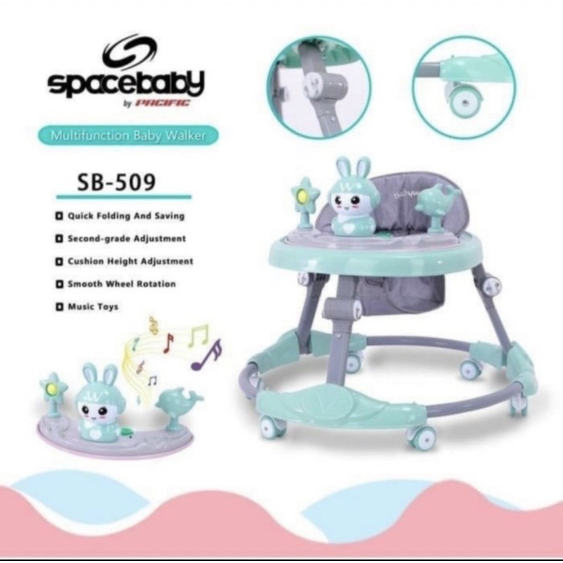 Alat Belajar Jalan Anak Bayi SB 509 Baby Walker Spacebaby SB509 Rabbit Kelinci SB505 SB506 SB507 SB511 SB513 Babywalker Space Baby SB 505 SB 506 SB 507 SB 511 SB 513