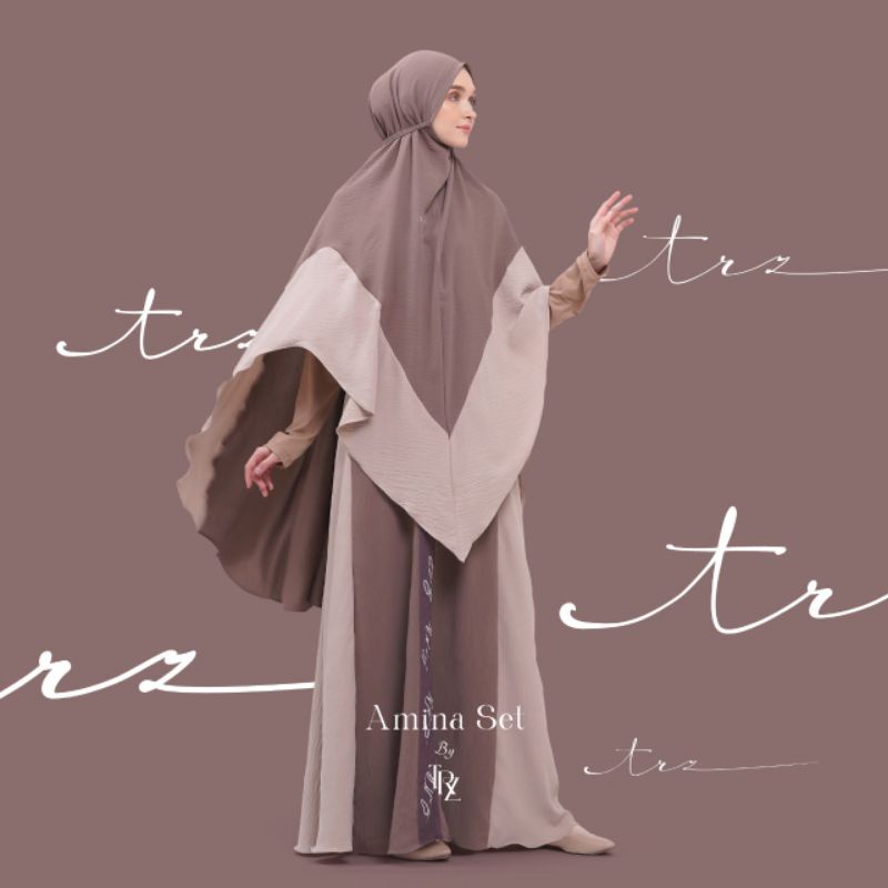 [TRZ] GAMIS SYARI / DRESS SET ORIGINAL MEWAH " AMINA SET " By trz