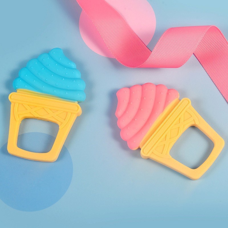 Gigitan Bayi Teether FRUIT &amp;  ICE CREAM TEETHER - Buah bayi Es Krim Silikon Bayi chn