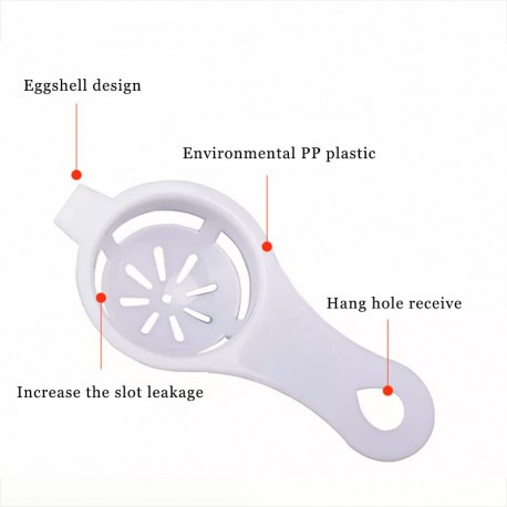 Alat Pemisah Kuning Telur Putih Saringan Sendok Egg Yolk Separator Baking Tools Peralatan Masak Diet Telor Dapur