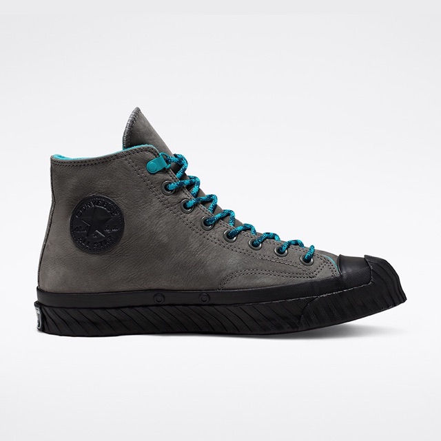 converse gray leather