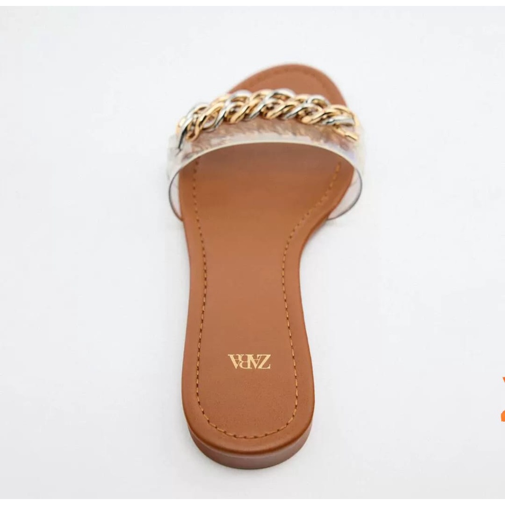 NEW PRODUCT !! SANDAL FLAT ZARA4 | VINIL RANTAI | SALDAL WANITA CASUAL IMPORT !! #20222