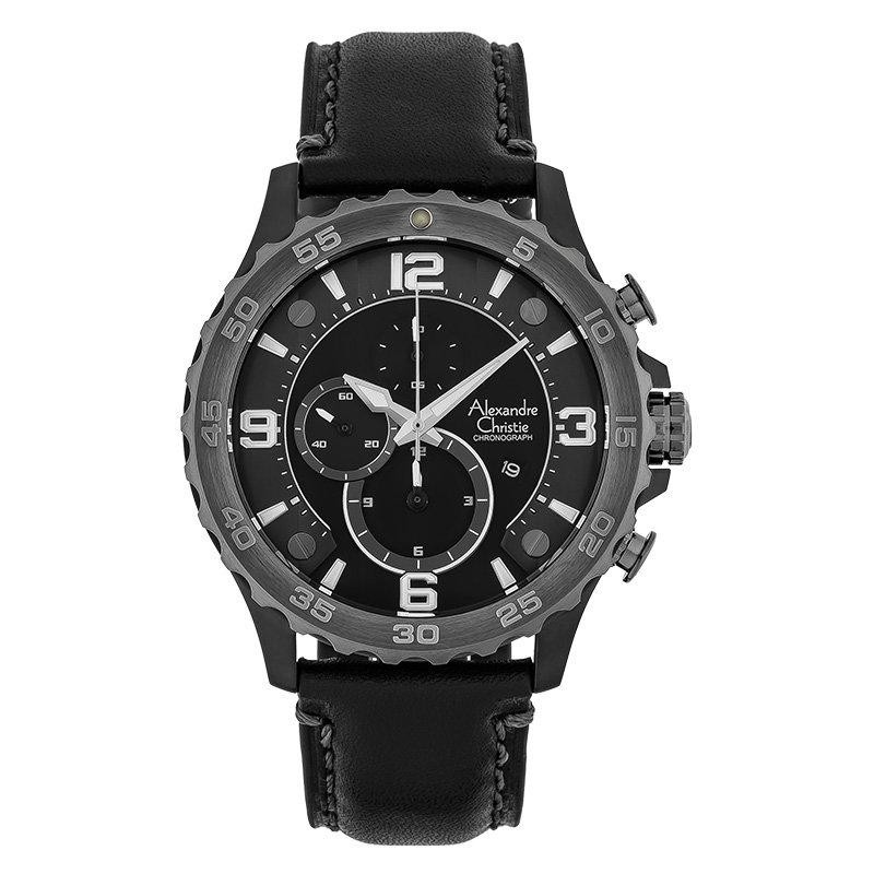 Jual Alexandre Christie Ac Mc Ltbba Chronograph Men Black Dial