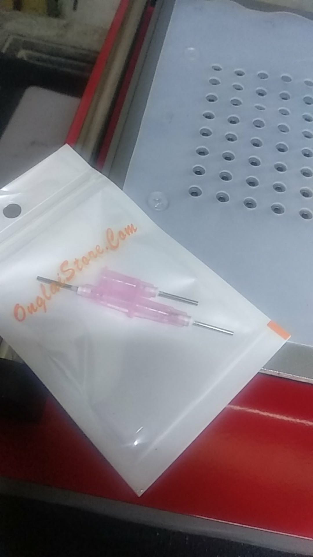 Kepala Suntik/injection Head Lubang Besar 1.2mm (pink) No.1
