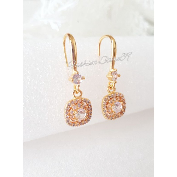 Anting Jurai Permata Perhiasan Lapis Emas Yaxiya impor Anting Dewasa Fashion Import Anting Jurai