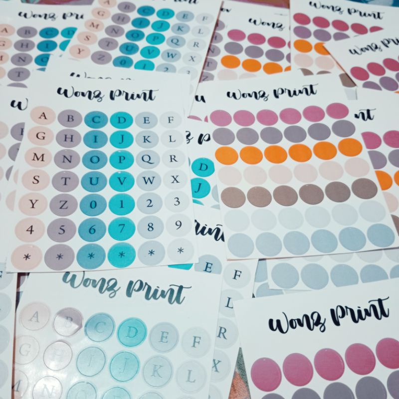 

Sticker Dot / Sticker Dotted / Sticker Bulat Warna-Warni / Murah