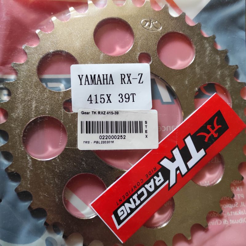 Gear Belakang SSS 415 28 30 31 32 33 34 35 36 37 38 39 40 41 RXZ RXKing Jupiter Vega MX FIZR-TKRacing 415-39